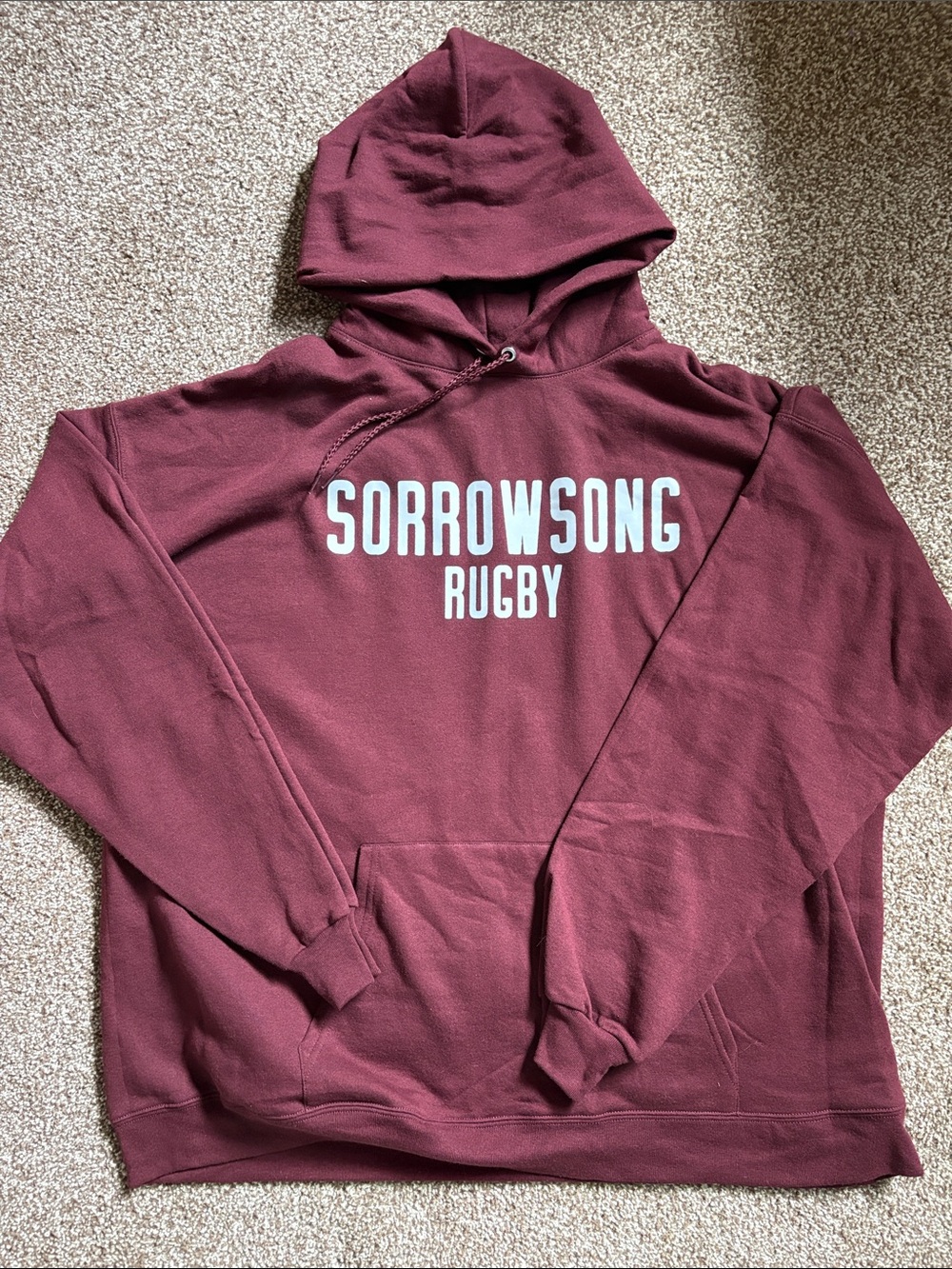 burgundy nightshade sorrowsong rugby hoodie